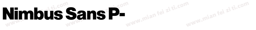 Nimbus Sans P字体转换